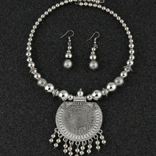#MMFARIX Oxidised Party Wear Pendant Set Jewellery - free size