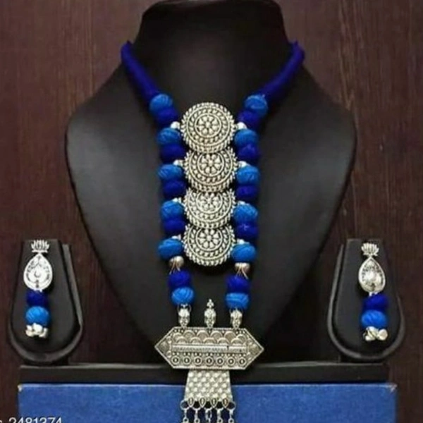 MMFABRIX Women's Silkthread Oxidised Jewellery Set  - free size, 4.3⭐⭐⭐⭐