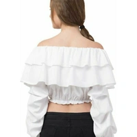 MMFABRIX Ruffle Off Shoulder Top - white, L