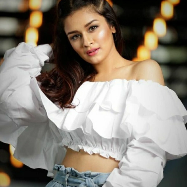 MMFABRIX Ruffle Off Shoulder Top - white, L