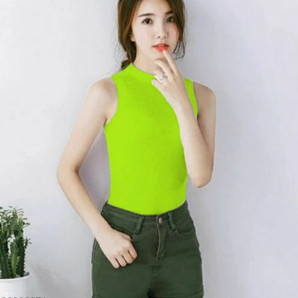 MMFABRIX Fancy Latest Women Tops - light green, XL