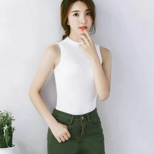 MMFABRIX Fancy Latest Women Tops - white, L