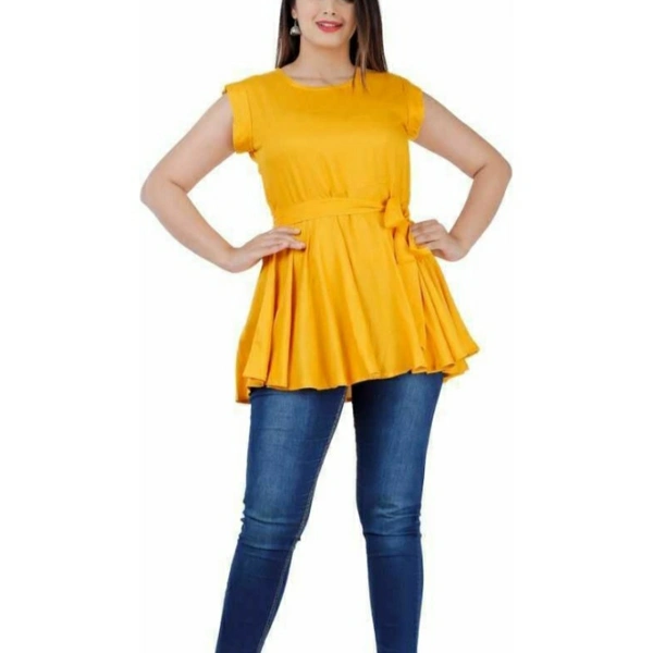 #MMFARIX Trendy Women Top - yellow, M