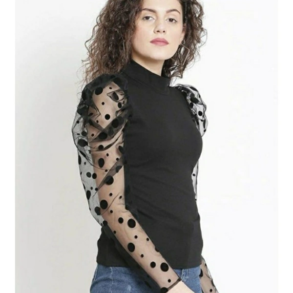 MMFABRIX Polka Dot Women Top - black, S, 5.0⭐⭐⭐⭐⭐