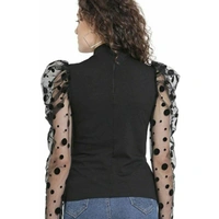 MMFABRIX Polka Dot Women Top - black, S, 5.0⭐⭐⭐⭐⭐