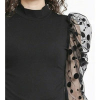 MMFABRIX Polka Dot Women Top - black, S, 5.0⭐⭐⭐⭐⭐