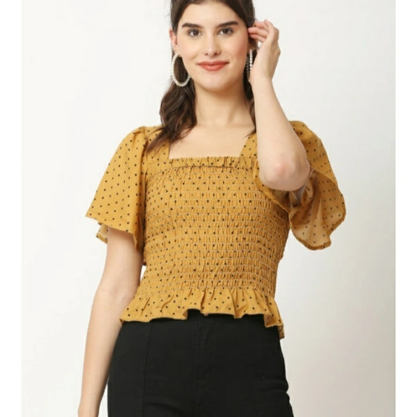 MMFABRIX Comfy Glamorous Top - mustard, S