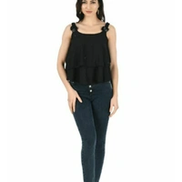 MMFABRIX Trendy Elegant Women Top - black, S, 4.3⭐⭐⭐⭐