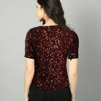 MMFABRIX Comfy Women Top - maroon, L