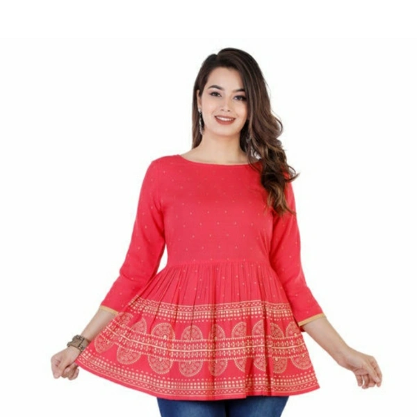 MMFABRIX Rayon Printed Regular Top - XXL