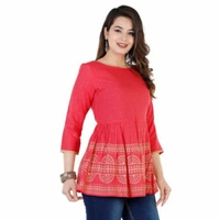 MMFABRIX Rayon Printed Regular Top - XXL