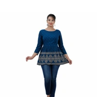 MMFABRIX Rayon Printed Regular Top - XL