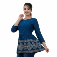 MMFABRIX Rayon Printed Regular Top - XL