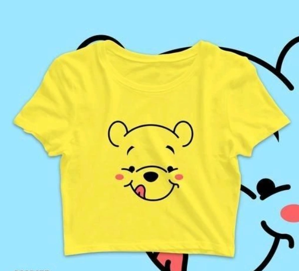 MMFABRIX Casual Crop Top Tees | POO Design Crop Tops for Women and Girls - XL