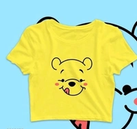 MMFABRIX Casual Crop Top Tees | POO Design Crop Tops for Women and Girls - XL
