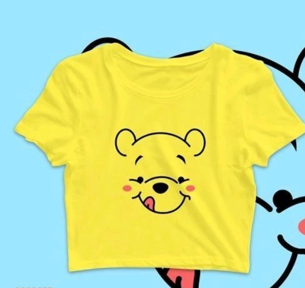MMFABRIX Casual Crop Top Tees | POO Design Crop Tops for Women and Girls - XL