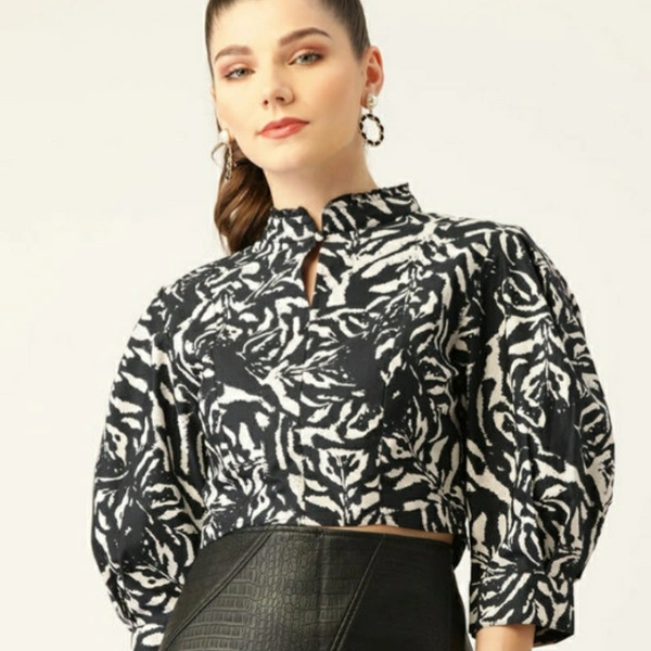 MMFABRIX Stylish Retro Women Top - M