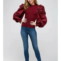 MMFABRIX Stylish Puff Sleeve Top - S, 3.8⭐⭐⭐