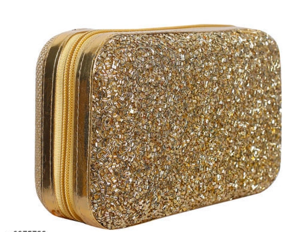 Ost Ent Stylish Imported Women's Clutches - free size, golden