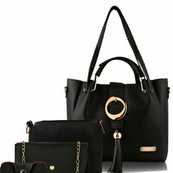 Women PU Leather Hand Bag (Combo Of 4 - FREE SIZE, 5.0⭐⭐⭐⭐⭐