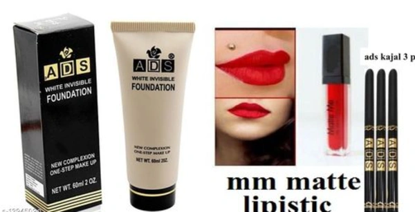 ENTP BALAJI ADS FOUNDETIO1+MM LIQUED LIPISTIC 1+ ADS BLACK KAJAL 3(PECK OF 5 - free size