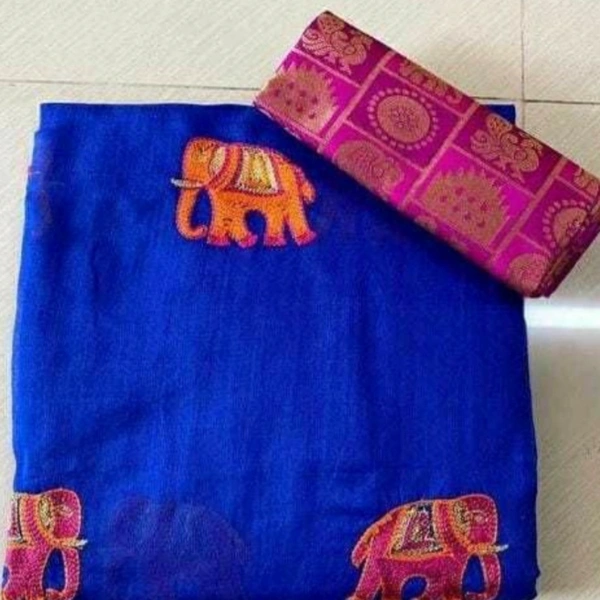 MMFABRIX Trendy Women Saree - i love it...😍😍, blue