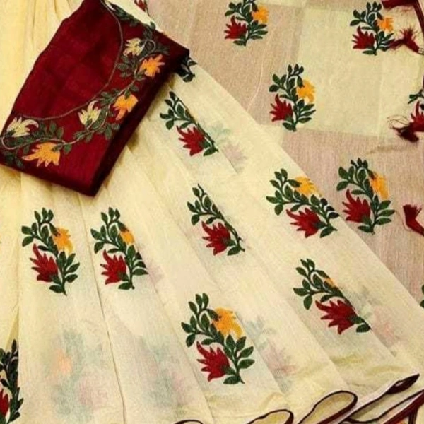 MMFABRIX Abhisarika Saree - cream