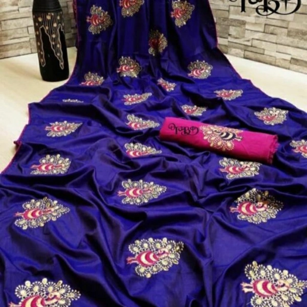 MMFABRIX Agam Fashionable Saree - blue