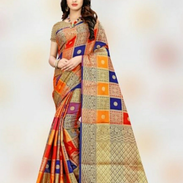 MMFABRIX Women Jacquard Banarsi Saree - 4.8 ⭐⭐⭐⭐