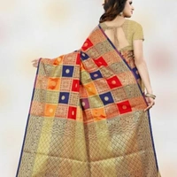 MMFABRIX Women Jacquard Banarsi Saree - 4.8 ⭐⭐⭐⭐