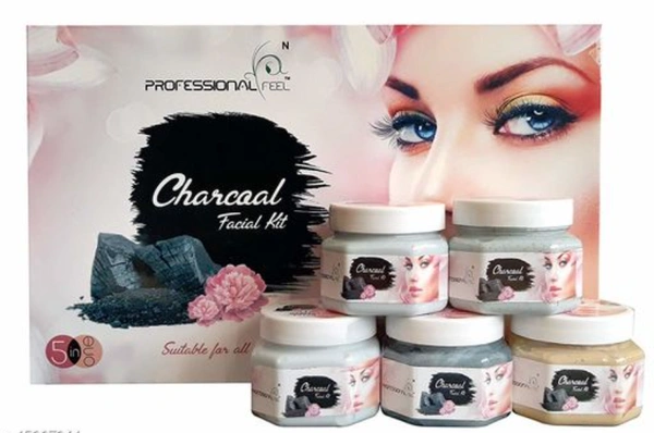 She style Professional Charcoal Facialkit, Men & Women Fairness & Whitening All Type Of Skin Solution (250gm - FREE SIZE