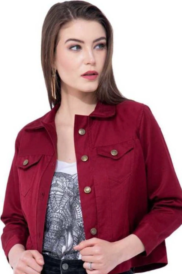 Kiu apparels Urbane Sensational Women Jackets & Waistcoat - XL, MAROON