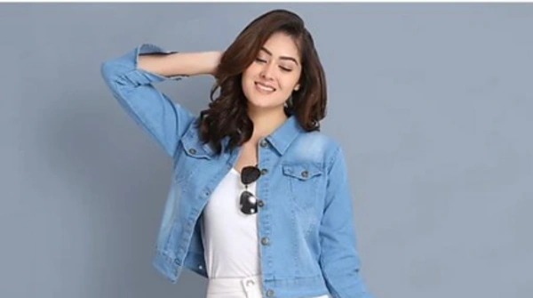 BHAGWATI ENTERPRISES Trendy Martin Classy Full Sleeve Solid Women's/Girl's/Ladies Cotton Denim Blue Jacke - XL