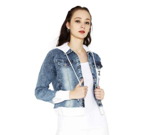 AAYESHA Stylsih and adorable denim hoody Jacke - XL