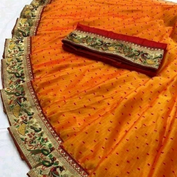 MMFABRIX Attractive Pure Rangoli Silk Saree - 4.9⭐⭐⭐⭐