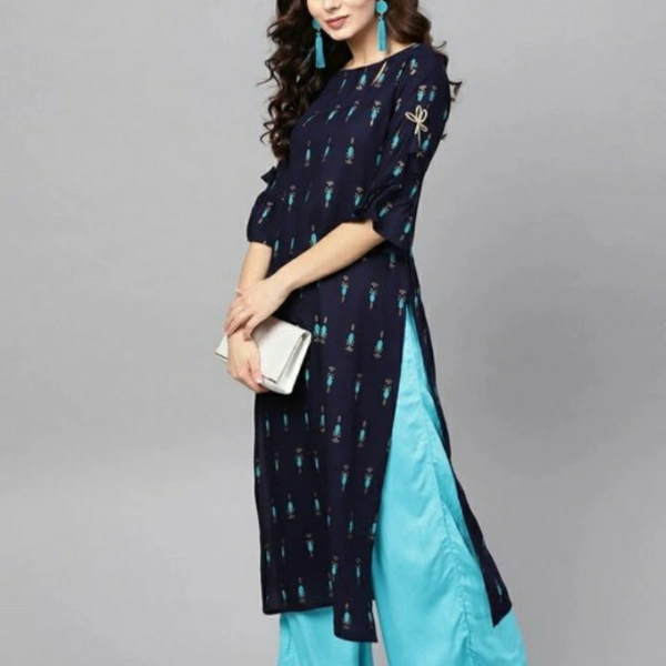 MMFABRIX Women Rayon Straight Line Kurti - XL