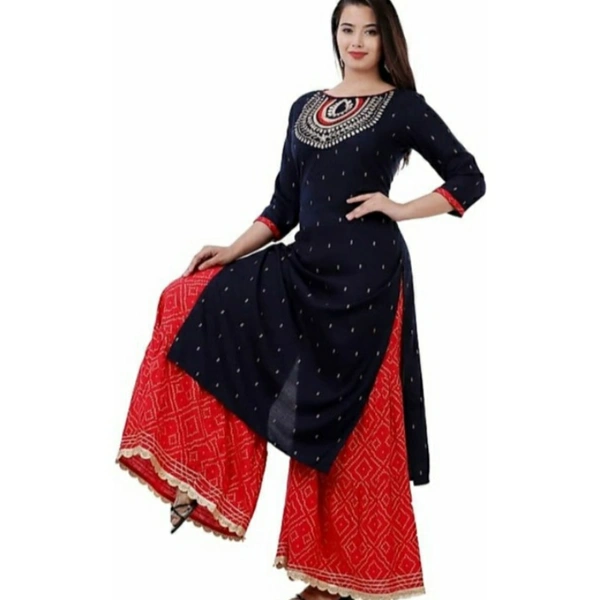 MMFABRIX Women Daily Wear Kurti Set With Sharara - XXL