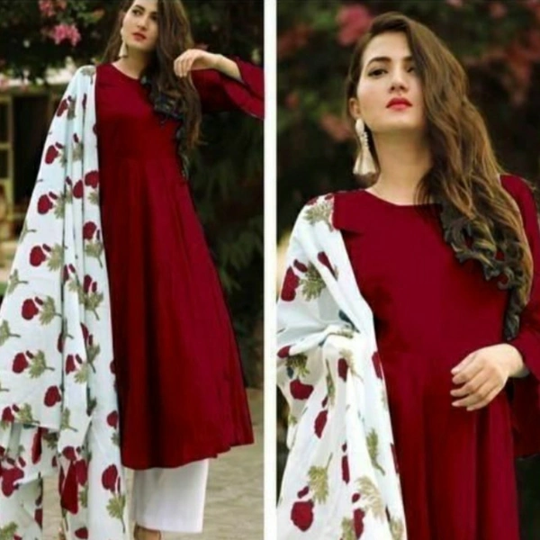 MMFABRIX Women Rayon Kurta Set With Plazzo - M