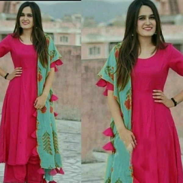 MMFABRIX Women Rayon Kurta Set With Plazzo - XXXL