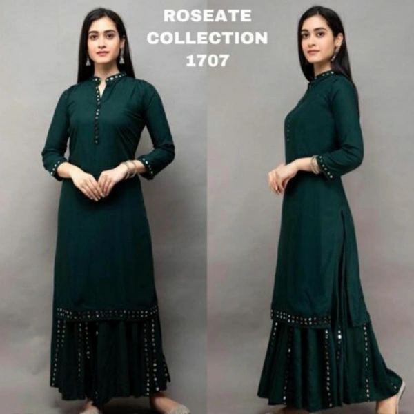MMFABRIX Women Rayon Kurta Set With Plazzo - M