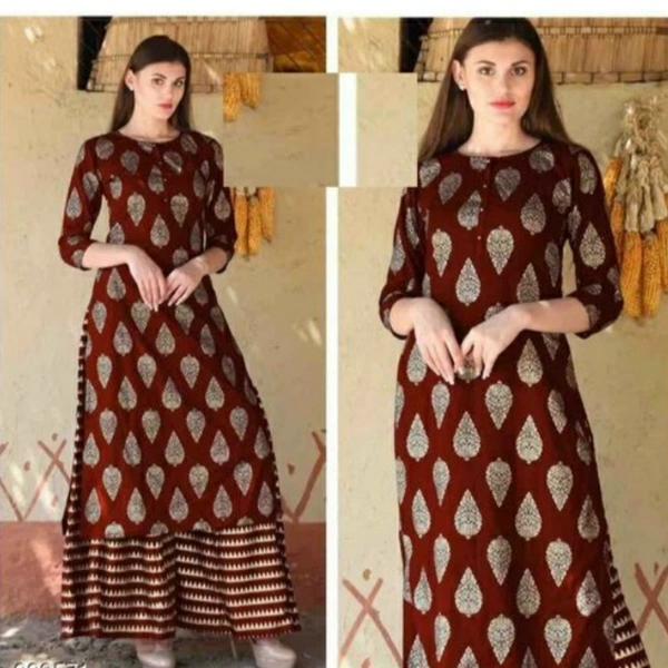 MMFABRIX Women Rayon A Line Kurti - XL