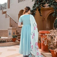 MMFABRIX Solid Kurta ,plazzo And Dupatta Set - S, 4.3⭐⭐⭐⭐