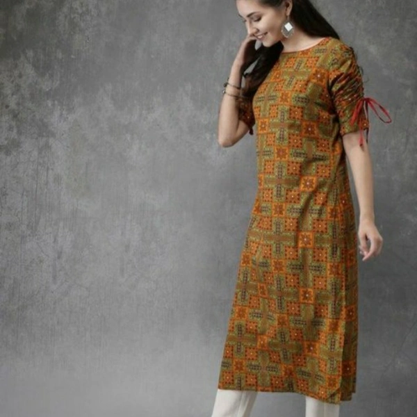 MMFABRIX Round Neck Straight Rayon Kurta Pant Set - XL