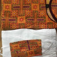 MMFABRIX Round Neck Straight Rayon Kurta Pant Set - XL