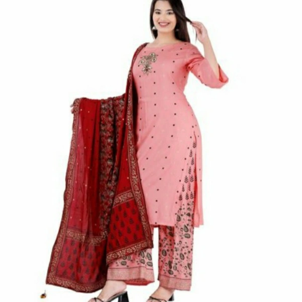 MMFABRIX Gajar Moti Plazzo Suit - XL