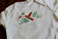Baby Romper - Bird & Floral Print (6-9 Months) - 6-9 Month