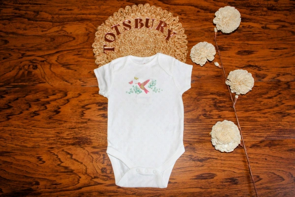 Baby Romper - Bird & Floral Print (6-9 Months) - 6-9 Month