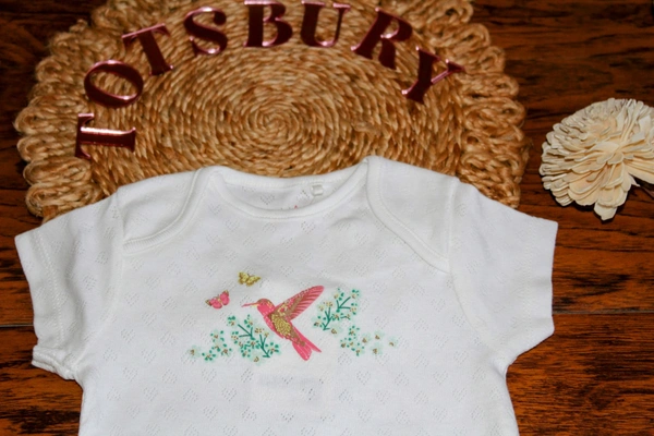 Baby Romper - Bird & Floral Print (6-9 Months) - 6-9 Month