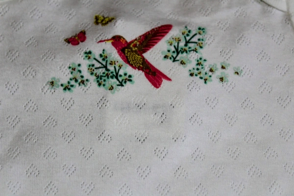 Baby Romper - Bird & Floral Print (6-9 Months) - 6-9 Month