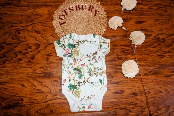 Blossom Garden Baby Romper – Size 6-9 Months - 6-9 Month